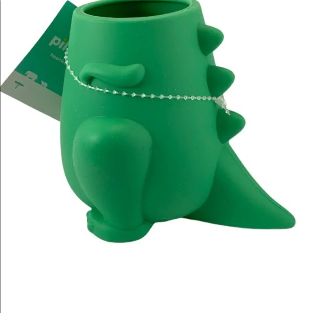 Dino Dinosaur Kids Toothbrush Holder Multi Purpose Dinosaur Storage Green